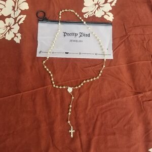 Pretty Bird 18k Gold Plated Rosary Necklace
